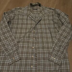 Men’s Burberry plaid long sleeve shirt